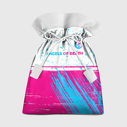 Мешок для подарков Angels of Death neon gradient style: символ сверху, цвет: 3D-принт