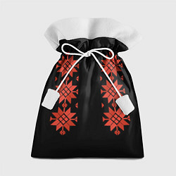 Мешок для подарков Удмуртский - вертикаль black 2, цвет: 3D-принт