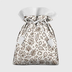 Мешок для подарков Осень - бежевый 2, цвет: 3D-принт