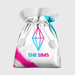 Мешок для подарков The Sims neon gradient style, цвет: 3D-принт