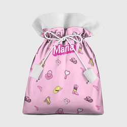 Мешок для подарков Имя Мария в стиле барби - розовый паттерн аксессуа, цвет: 3D-принт