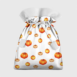 Подарочный мешок Оранжевые тыквы - паттерн