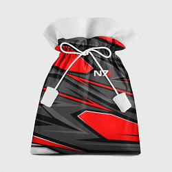 Мешок для подарков Mass Effect - черно-белый, цвет: 3D-принт