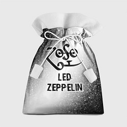 Мешок для подарков Led Zeppelin glitch на светлом фоне, цвет: 3D-принт