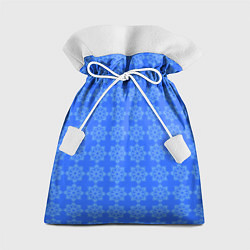 Мешок для подарков Паттерн синий со снежинками, цвет: 3D-принт