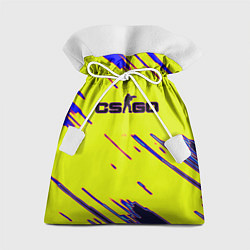 Мешок для подарков Counter strike neon yellow, цвет: 3D-принт