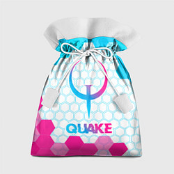 Мешок для подарков Quake neon gradient style, цвет: 3D-принт