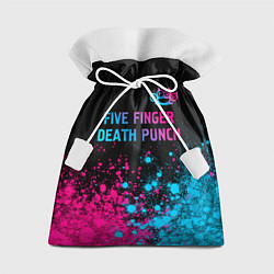 Мешок для подарков Five Finger Death Punch - neon gradient посередине, цвет: 3D-принт