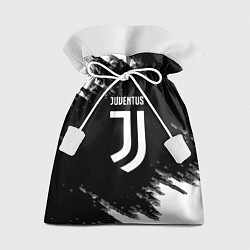 Мешок для подарков Juventus спорт краски черно белый, цвет: 3D-принт
