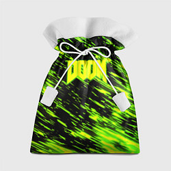 Мешок для подарков Doom огенное лого кислотное, цвет: 3D-принт