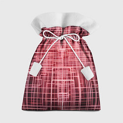 Мешок для подарков Красные неоновые полосы киберпанк, цвет: 3D-принт