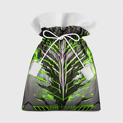 Мешок для подарков Киберпанк доспех зелёный, цвет: 3D-принт