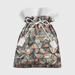 Мешок для подарков Маленькие треугольники сепия, цвет: 3D-принт