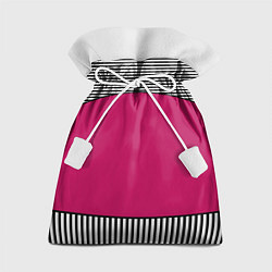 Мешок для подарков Узор из красного и черно-белых полос, цвет: 3D-принт
