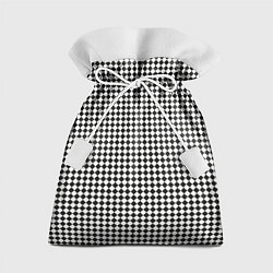 Мешок для подарков Чёрно-белый ромб классика, цвет: 3D-принт