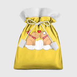 Мешок для подарков Влюбленный капибара, цвет: 3D-принт