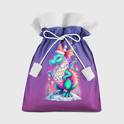 Мешок для подарков Новогодний дракончик - нейросеть, цвет: 3D-принт