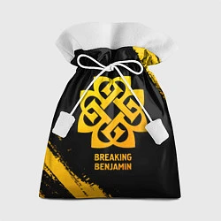 Мешок для подарков Breaking Benjamin - gold gradient, цвет: 3D-принт