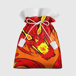Мешок для подарков Пламенный череп, цвет: 3D-принт