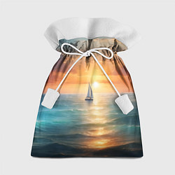 Мешок для подарков Яхта на закате солнца, цвет: 3D-принт