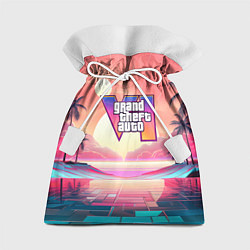 Мешок для подарков GTA 6 retro abstract, цвет: 3D-принт