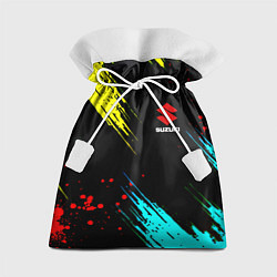 Мешок для подарков Suzuki краски абстрактные, цвет: 3D-принт