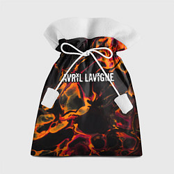 Мешок для подарков Avril Lavigne red lava, цвет: 3D-принт
