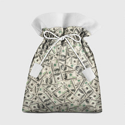 Мешок для подарков Деньги - 100 долларовые купюры, цвет: 3D-принт