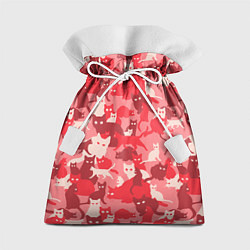 Мешок для подарков Розовый кошачий комуфляж, цвет: 3D-принт