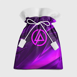 Мешок для подарков Linkin park neon stripes logo, цвет: 3D-принт