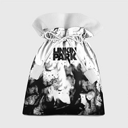 Мешок для подарков Linkin park огненный дым рок, цвет: 3D-принт