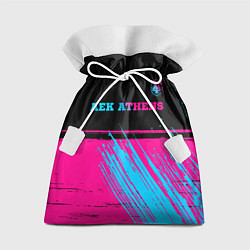 Мешок для подарков AEK Athens - neon gradient посередине, цвет: 3D-принт