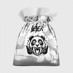 Мешок для подарков Slayer рок панда на светлом фоне, цвет: 3D-принт