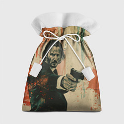 Мешок для подарков Джон Уик с пистолетом, цвет: 3D-принт