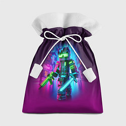 Мешок для подарков Cyberpunk and Minecraft - collaboration ai art, цвет: 3D-принт