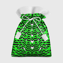 Мешок для подарков Агрессивный зелёный паттерн, цвет: 3D-принт