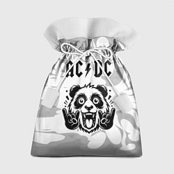 Мешок для подарков AC DC рок панда на светлом фоне, цвет: 3D-принт