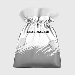 Мешок для подарков Real Madrid sport на светлом фоне посередине, цвет: 3D-принт