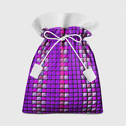 Мешок для подарков Фиолетовые плитки, цвет: 3D-принт