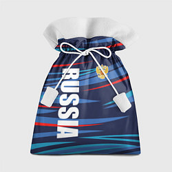 Мешок для подарков Россия - blue stripes, цвет: 3D-принт