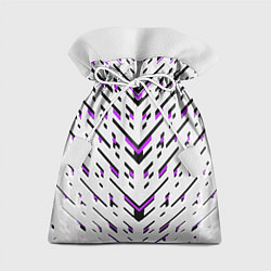 Мешок для подарков Black and purple stripes on a white background, цвет: 3D-принт