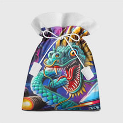 Мешок для подарков Фантастическая космическая композиция с драконом -, цвет: 3D-принт
