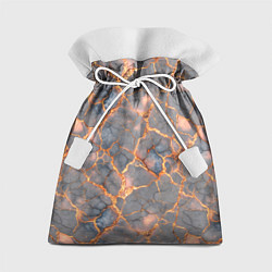 Мешок для подарков Текстура треснувшего темно-серого мрамора, цвет: 3D-принт