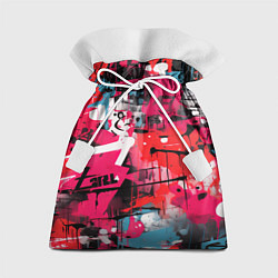 Мешок для подарков Красное граффити, цвет: 3D-принт