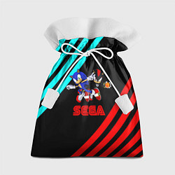 Мешок для подарков Sonic sega geometry, цвет: 3D-принт