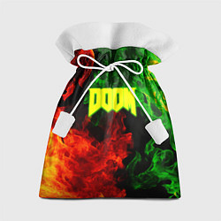 Мешок для подарков Doom Eternal fire, цвет: 3D-принт