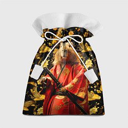 Мешок для подарков Капибара самурай, цвет: 3D-принт