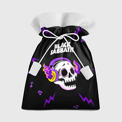 Мешок для подарков Black Sabbath неоновый череп, цвет: 3D-принт