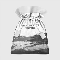 Мешок для подарков Manchester United - white gradient посередине, цвет: 3D-принт