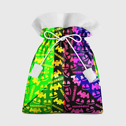 Мешок для подарков Marshmello pattern neon steel, цвет: 3D-принт